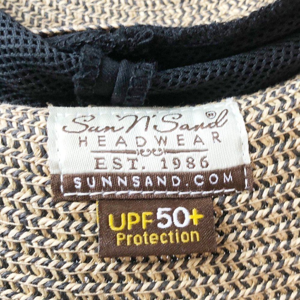 Sun N Sand Paper Braid Collapsible Crown Floppy 4" Brim Summer Women's Brown Hat - Picture 5 of 7